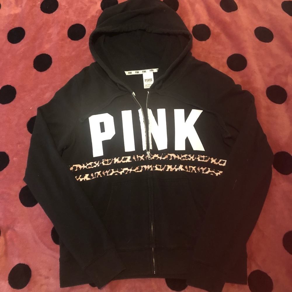 Victoria secret perfect zip up hoodie cheetah